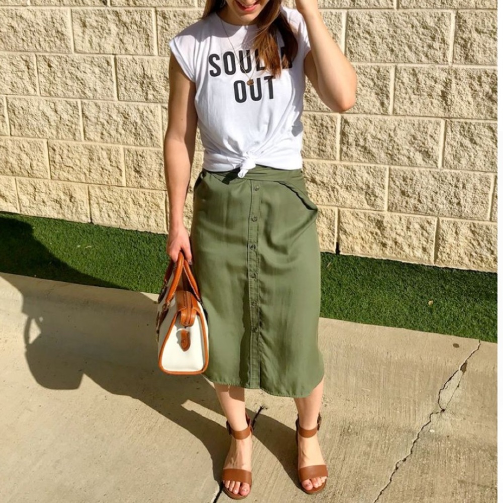 Olive green dress